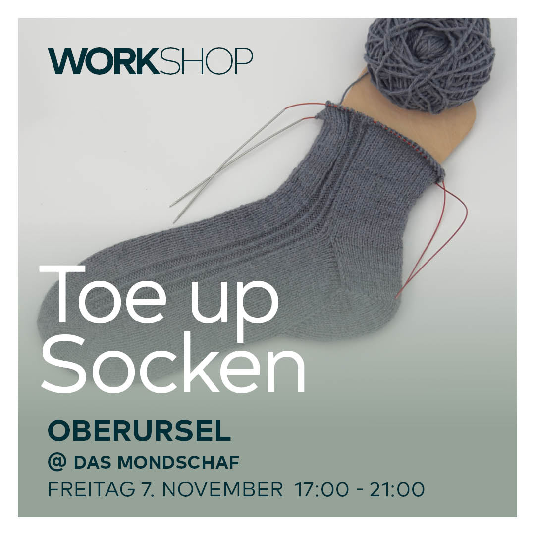 Workshop Toe Up Socken am 07.11.2025 mit Thorsten Duit