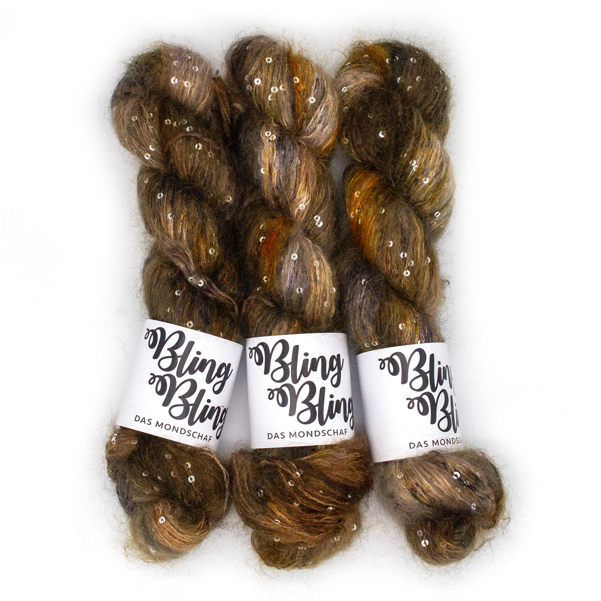 EARL GREY. HOT. - 50g Mohair Silk Nylon Sequin