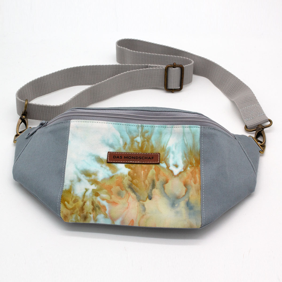 CROISSANT Gürteltasche handgenäht Ice Dye