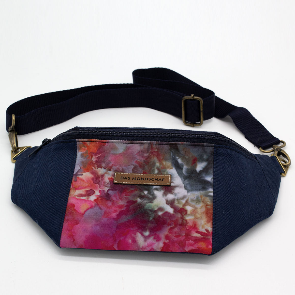 CROISSANT Gürteltasche handgenäht Ice Dye