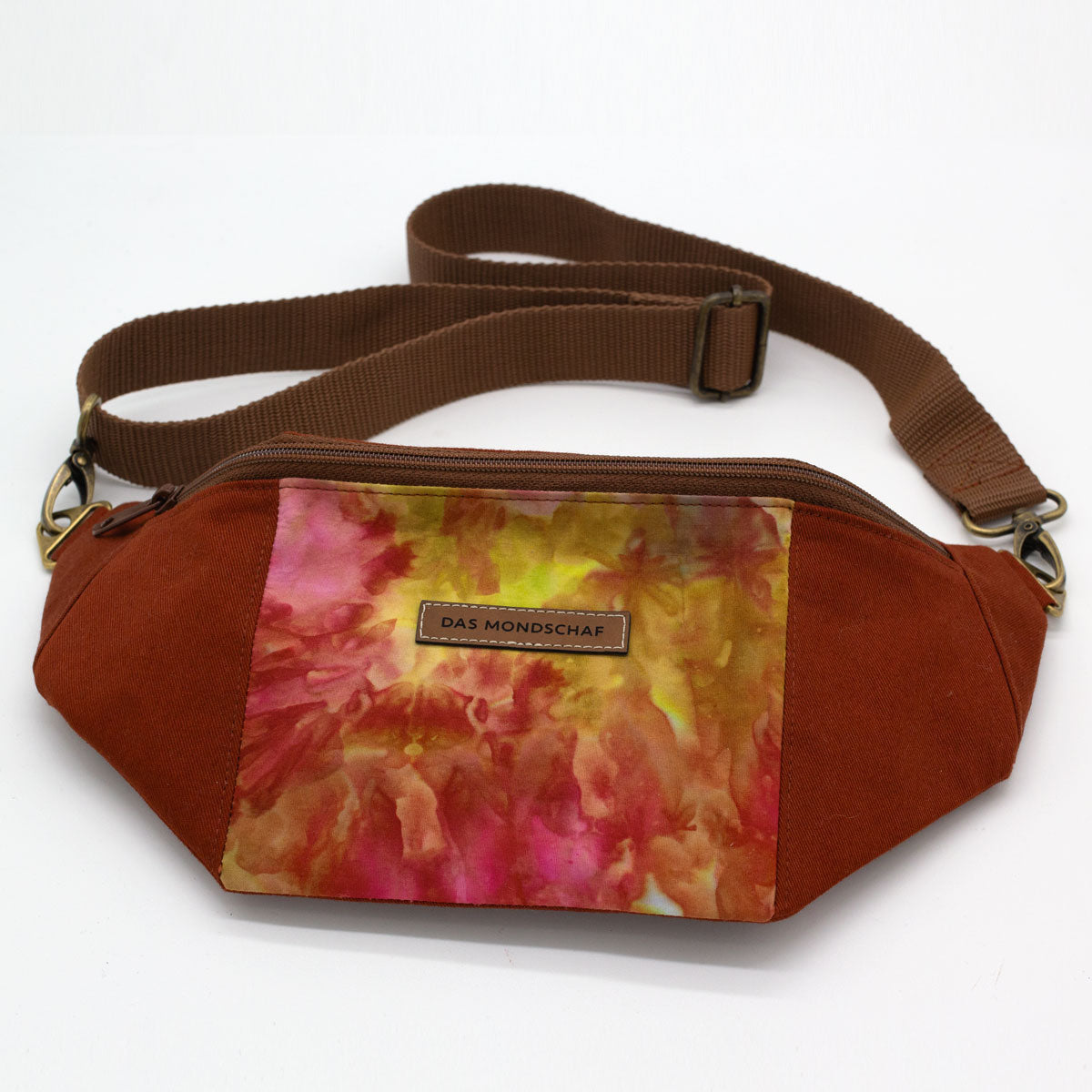 CROISSANT Gürteltasche handgenäht Ice Dye
