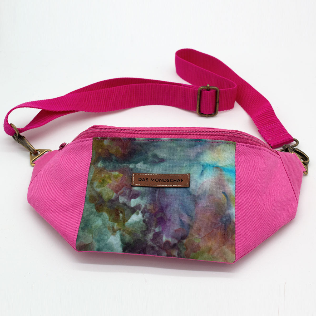 CROISSANT Gürteltasche handgenäht Ice Dye