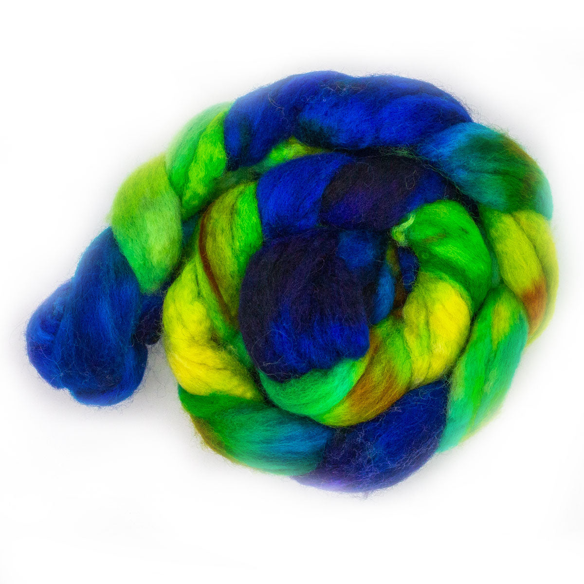 Handgefärbter KAMMZUG 125g Bluefaced Leicester