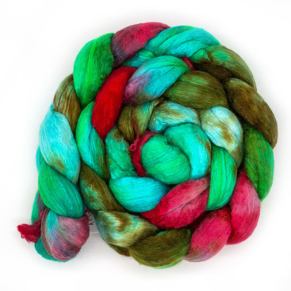 Handgefärbter KAMMZUG 125g Merino Seide