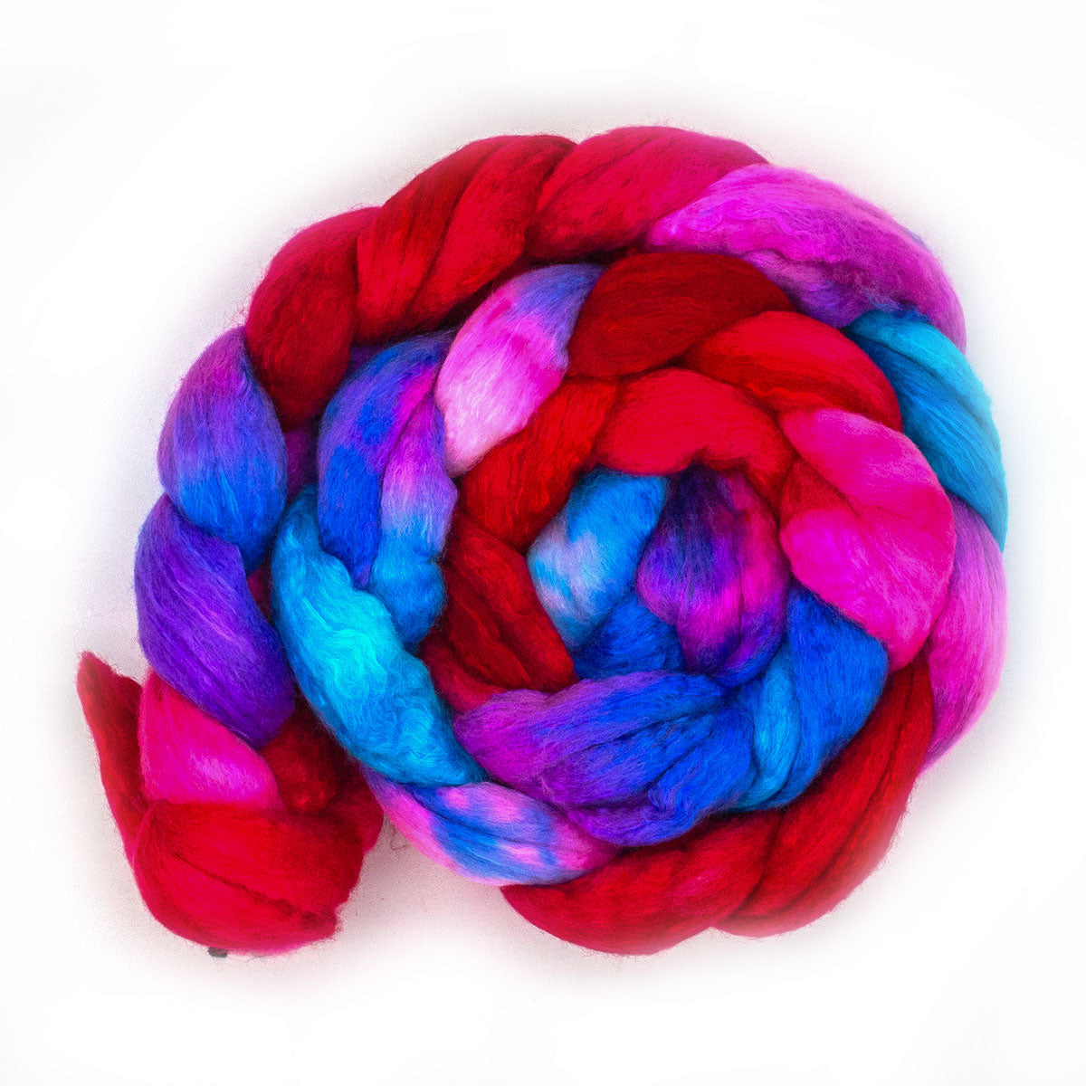 Handgefärbter KAMMZUG 125g Merino Seide