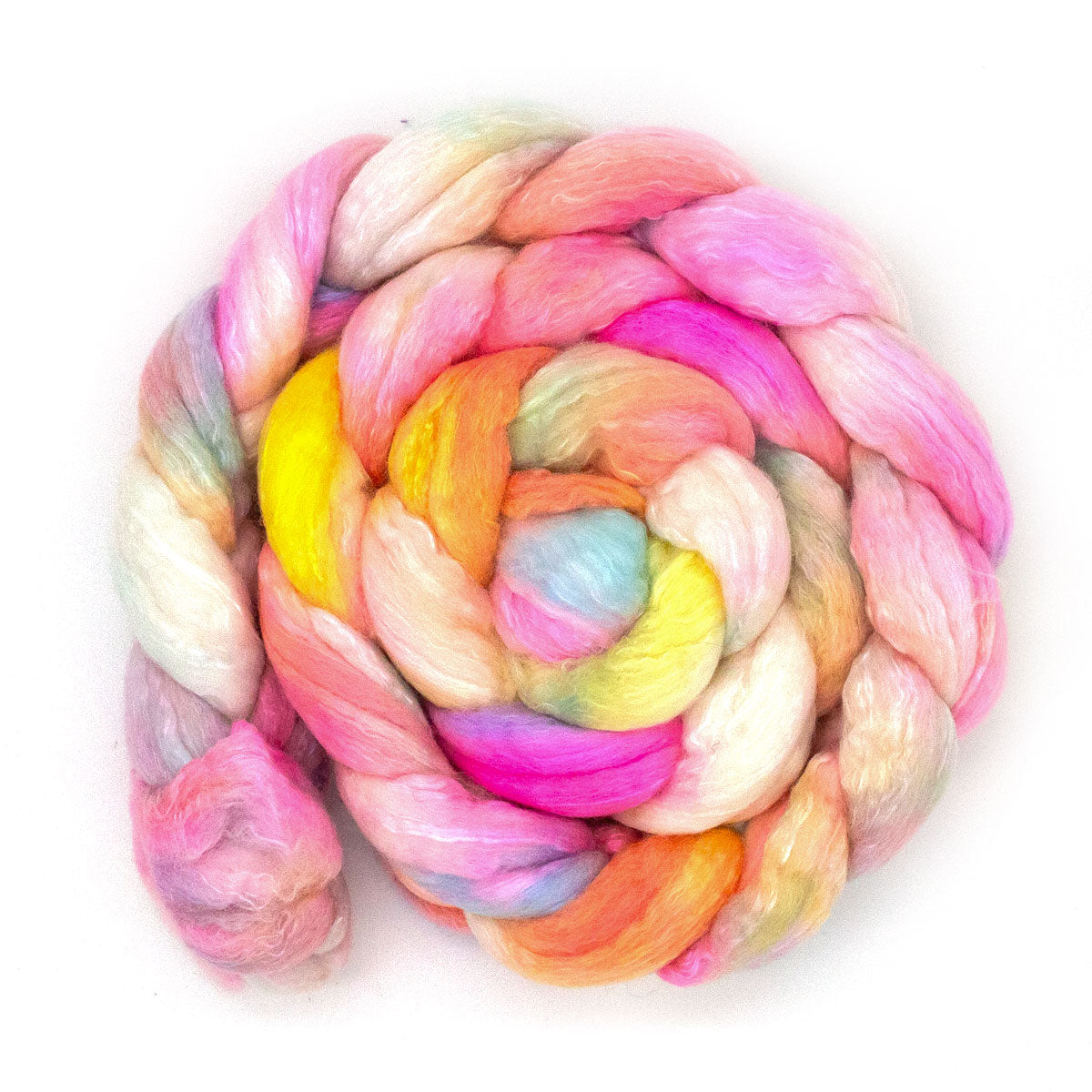 Handgefärbter KAMMZUG 125g Merino Seide