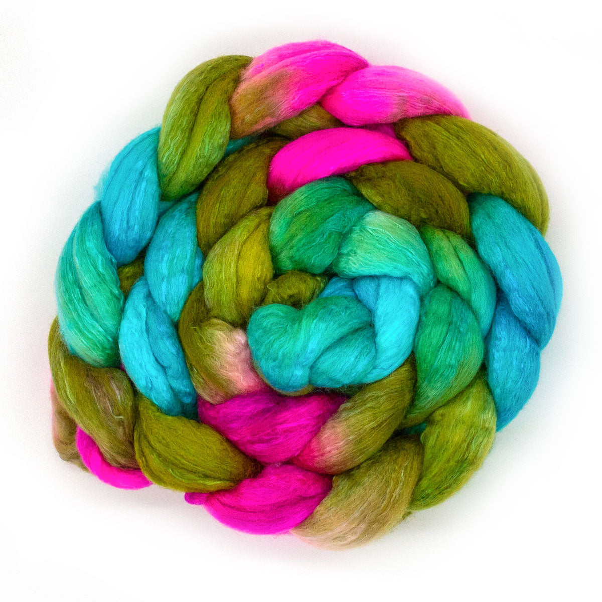 Handgefärbter KAMMZUG 125g Merino Seide