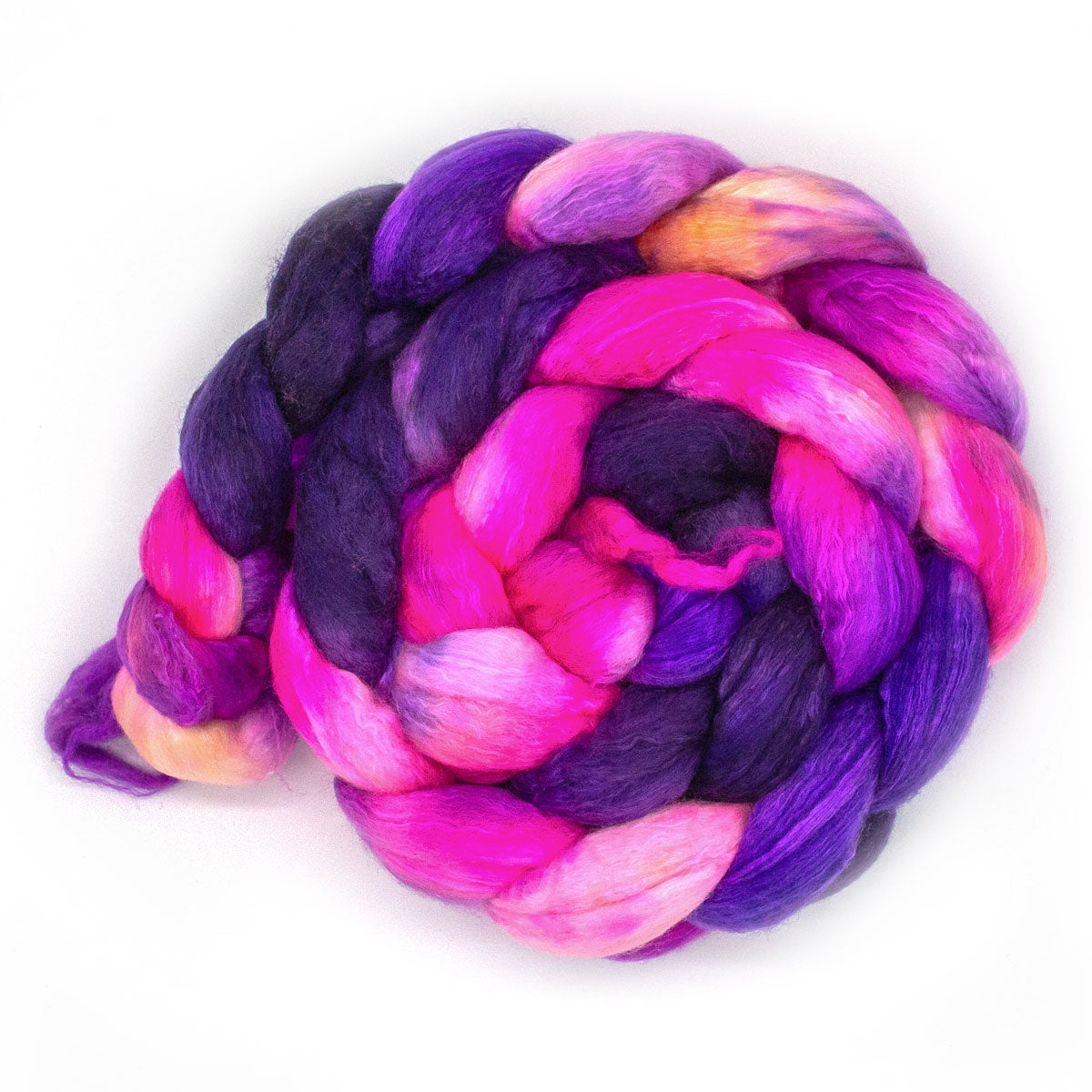 Handgefärbter KAMMZUG 125g Merino Seide