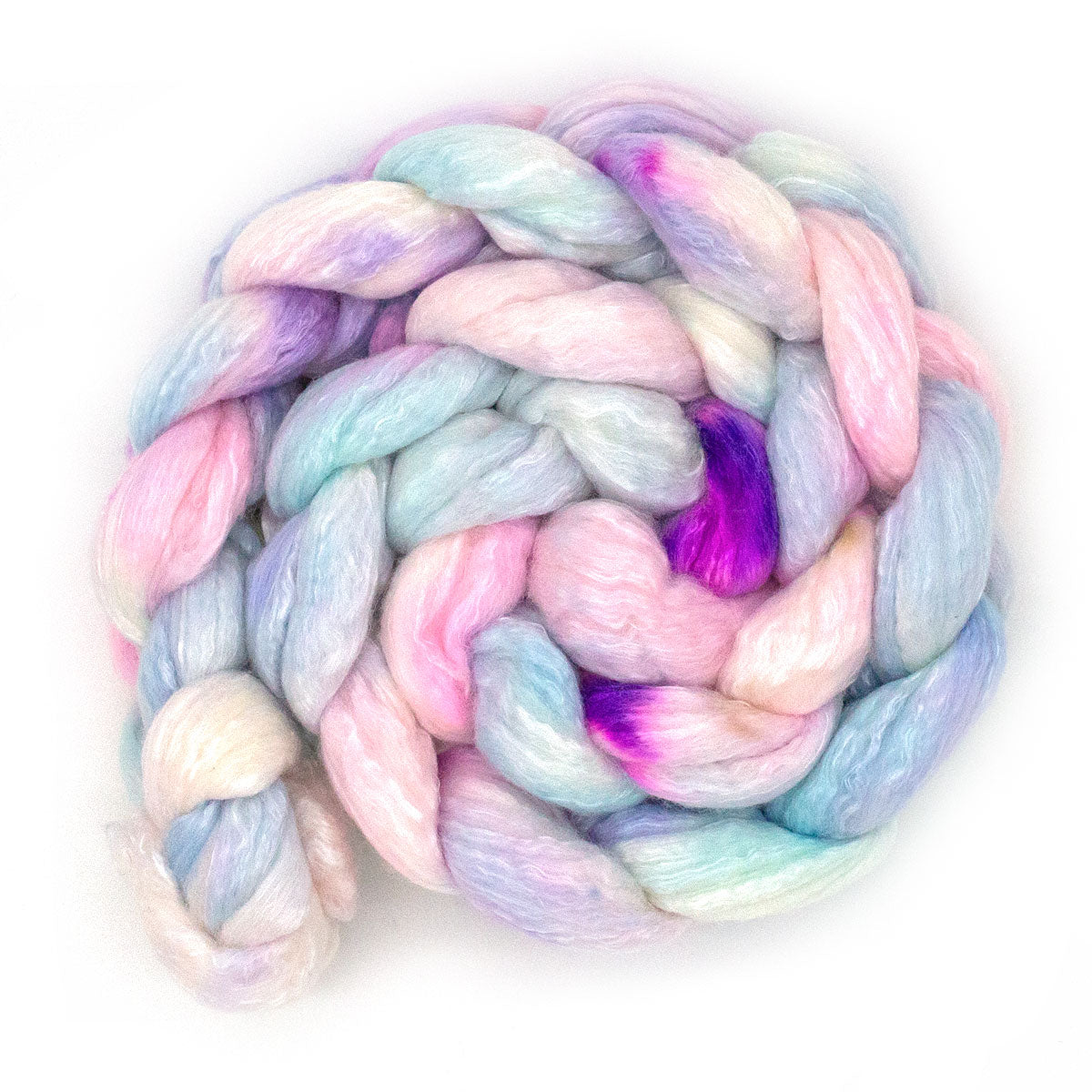 Handgefärbter KAMMZUG 125g Merino Seide