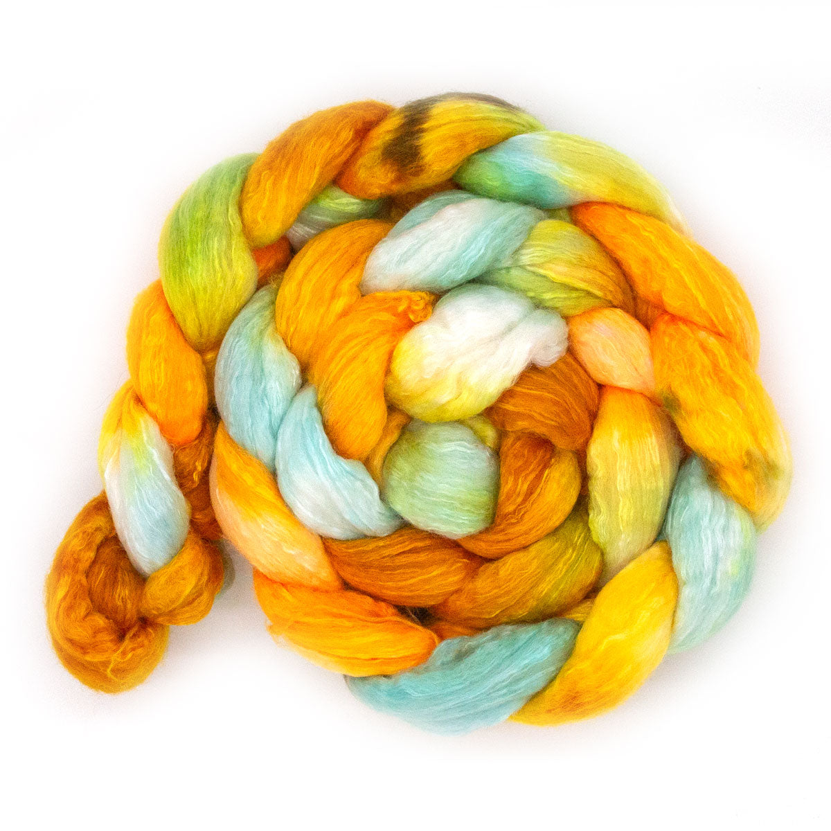 Handgefärbter KAMMZUG 125g Merino Seide