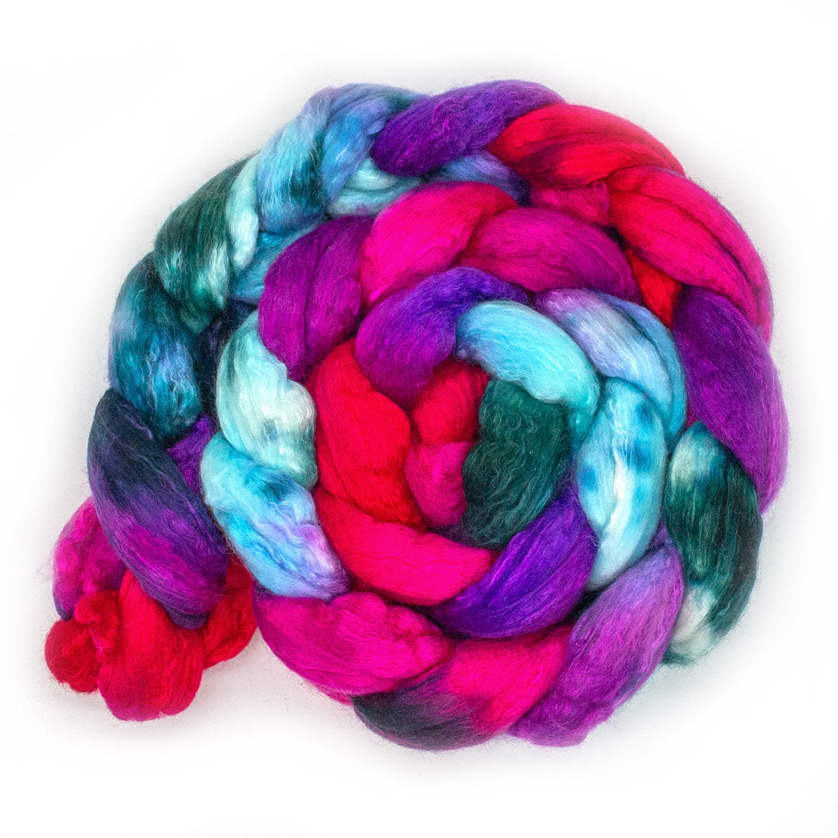 Handgefärbter KAMMZUG 125g Merino Seide
