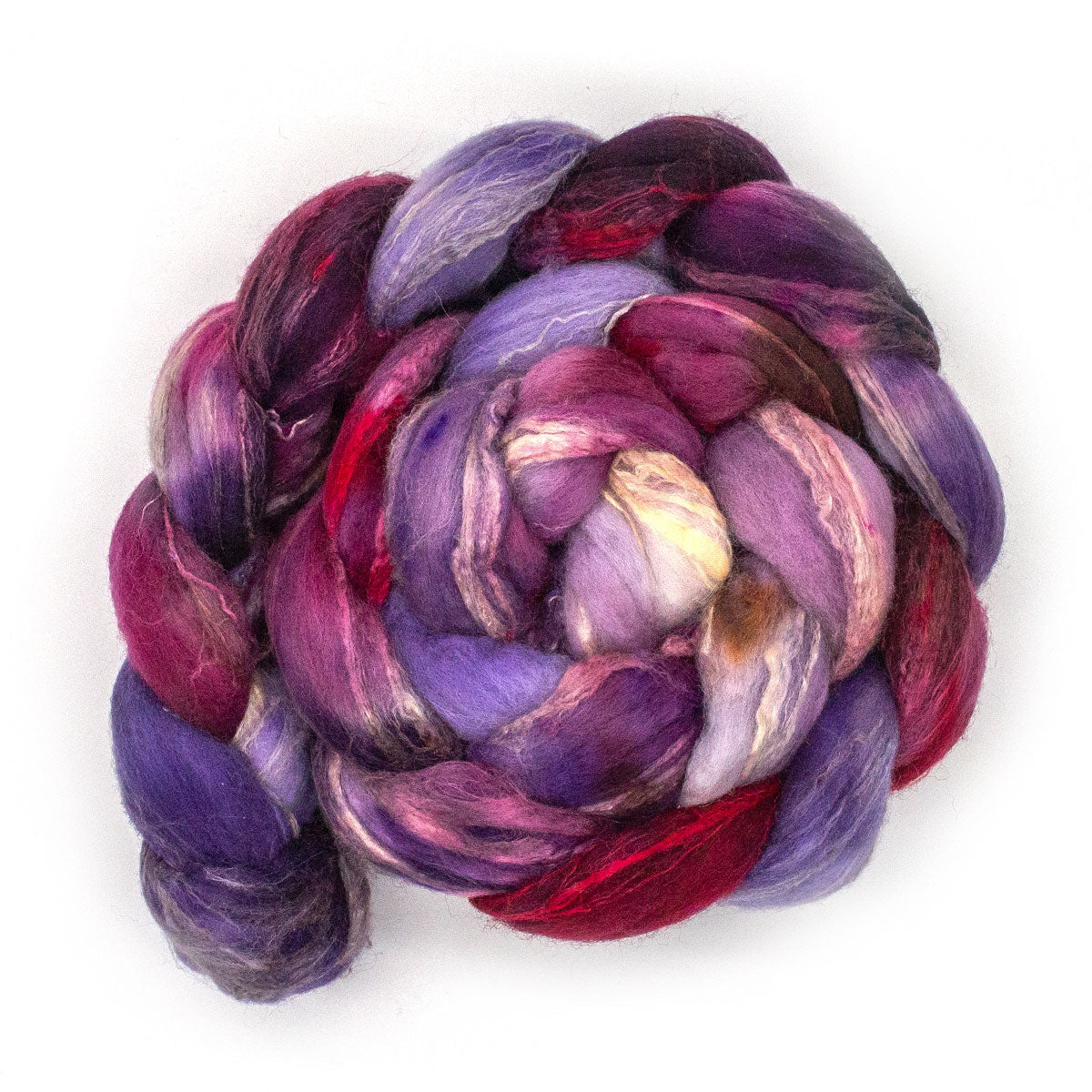 Handgefärbter Kammzug 125g Merino Soja