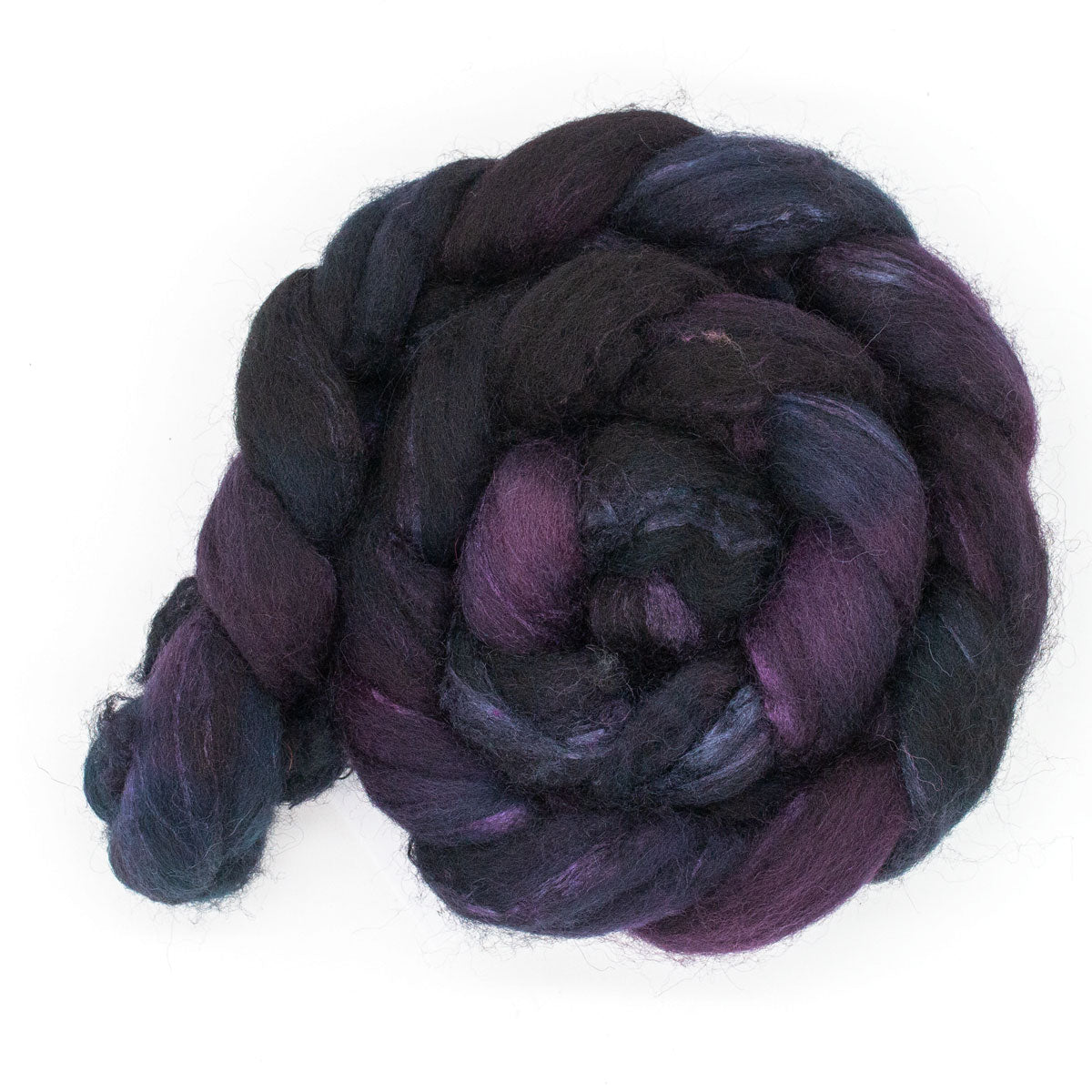 Handgefärbter Kammzug 125g Shetland Seide