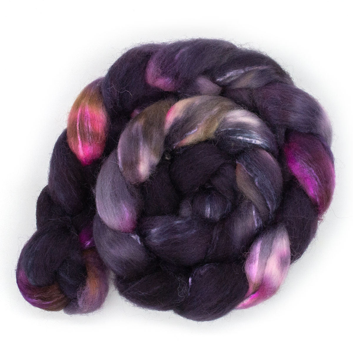 Handgefärbter Kammzug 125g Shetland Seide